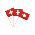 Drapeaux suisse sur cure dent pics